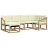 vidaXL Set di divani da esterno 6 pz Bianco e Crema