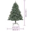 vidaXL Albero di Natale Artificiale con Base 240 cm PVC