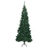 vidaXL Albero di Natale Artificiale ad Angolo con Supporto Verde 180 cm PVC
