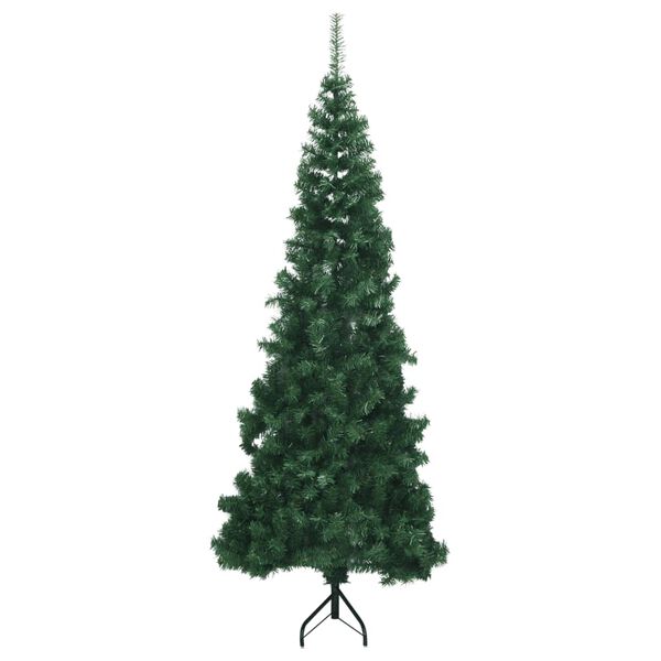 vidaXL Albero di Natale Artificiale ad Angolo con Supporto Verde 180 cm PVC