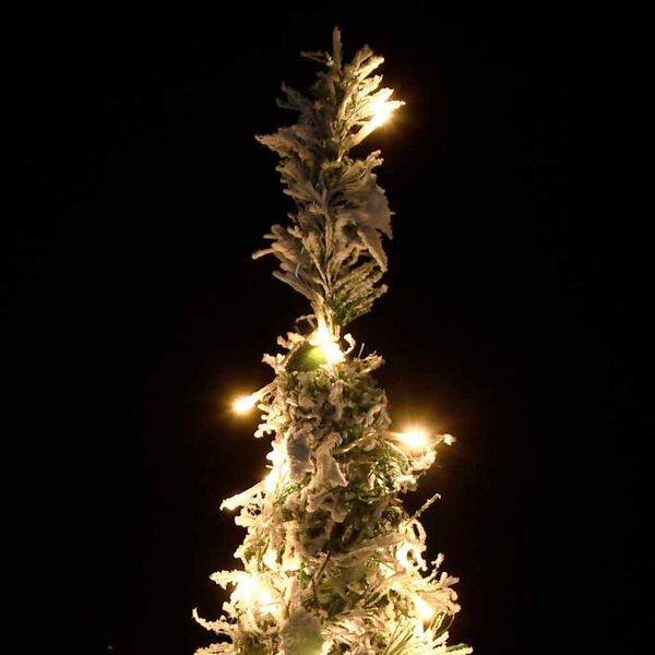 vidaXL Albero di Natale Artificiale Pop-up Neve Fioccata 50 LED 120 cm