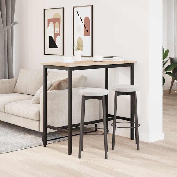 vidaXL tavolo Naturale 100 x 50 x 91 cm Legno ingegnerizzato e acciaio