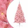 vidaXL Albero di Natale artificiale con luci integrate Rosa 240 cm PVC
