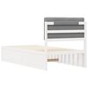 vidaXL Letto con Testiera Rivestita Grigio chiaro 90 x 200 cm