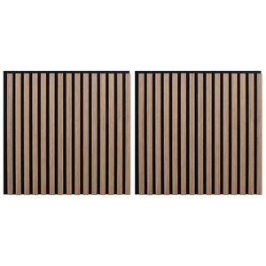 vidaXL Pannelli da parete 2 pcs Marrone 60,5 x 60 cm
