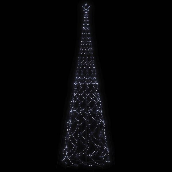 vidaXL Albero di Natale a Cono Bianco Freddo 3000 LED 230x800 cm