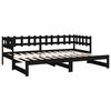 vidaXL Dormeuse Estraibile Nera 2x(90x200) cm Legno Massello di Pino
