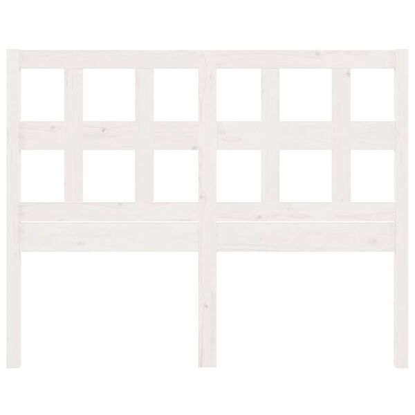 vidaXL Testiera per Letto Bianca 165,5x4x100 cm Legno Massello di Pino