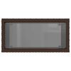 vidaXL Tavolino Giardino Piano Vetro Marrone 58x27,5x55 cm Polyrattan
