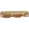 vidaXL Set di divani da esterno con cuscino 8 pcs Naturale e Beige