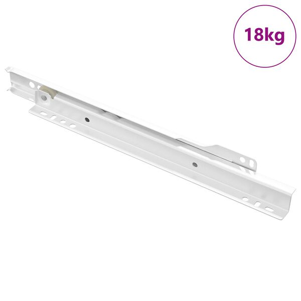 vidaXL Scorrevole per cassetti 87 pcs Bianco Acciaio