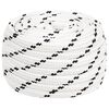 vidaXL Corda multiuso 16 mm 100 m Bianco Poliestere