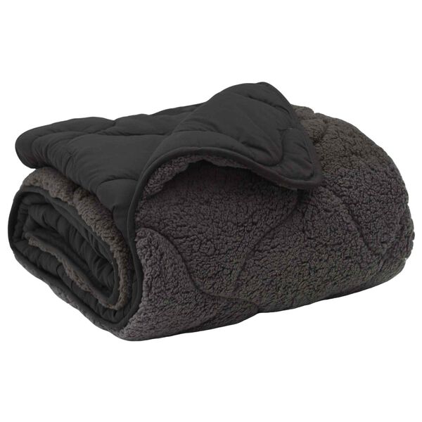 vidaXL Piumone Completo Annuale Trapuntato Antracite 155 x 220 cm