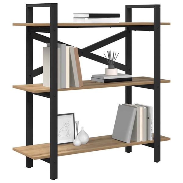 vidaXL Libreria Rovere artigianale 100 x 33,5 x 102 cm