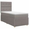 vidaXL Letto box spring con materasso Tortora 80 x 200 cm Tessuto