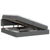 vidaXL Letto con contenitore e materasso Grigio Scuro 200 x 200 cm