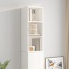 vidaXL Mobile a Parete Bianco Lucido 34,5x32,5x90 cm Legno Multistrato