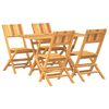 vidaXL Set da Pranzo per Giardino 5 pz in Legno Massello di Teak