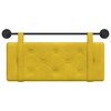 vidaXL Testata appesa Giallo 110 x 55 x 5 cm Velluto