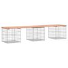 vidaXL Panca da Giardino Design Gabbione 203x44x42 cm Massello Douglas