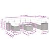 vidaXL Set Divano da Giardino 9 pz con Cuscini Beige in Polyrattan