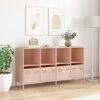 vidaXL Credenza Rosa 135x39x73,5 cm in Acciaio Laminato a Freddo