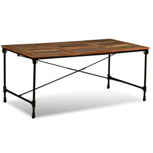 vidaXL Tavolo da Pranzo in Legno Massello di Recupero 180 cm
