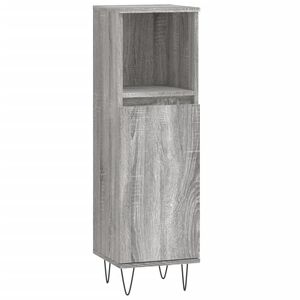 vidaXL Armadietto Bagno Grigio Sonoma 30x30x100cm in Legno Multistrato