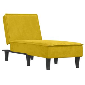 vidaXL Chaise Longue in Velluto Giallo