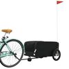 vidaXL Rimorchio da Bici Nero 45 kg in Ferro