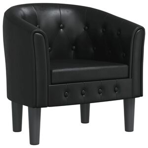 vidaXL Poltrona Cabriolet Nera in Similpelle
