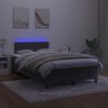 vidaXL Letto a Molle con Materasso e LED Nero 120x200 cm in Velluto