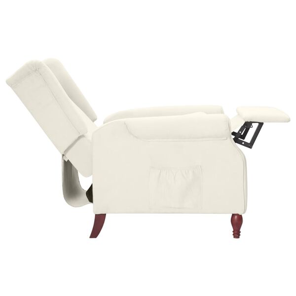 vidaXL Poltrona Reclinabile Beige Tessuto in Microfibra