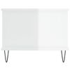 vidaXL Tavolino da Salotto Bianco Lucido 90x50x40 cm Legno Multistrato