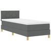 vidaXL Letto a Sorgente LED Grigio scuro 80 x 200 cm Tessuto