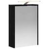 vidaXL Mobiletto per specchio da bagno Rovere Nero 43 x 16 x 62.5 cm