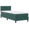 vidaXL Letto a molle con materasso Verde Scuro 80 x 200 cm Velluto
