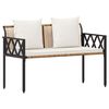 vidaXL Panchine da esterno 2 -Seater 116 x 56 x 75 cm polyrattan