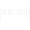 vidaXL Testiera in Metallo Bianco 200 cm