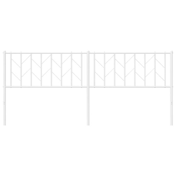 vidaXL Testiera in Metallo Bianco 200 cm