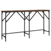 vidaXL Tavolo Consolle Rovere Fumo 140x29x75 cm in Legno Multistrato
