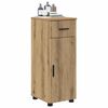 vidaXL Mobile da Bagno con cassetto Rovere artigianale 30 x 35 x 80 cm