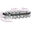 vidaXL Set da Pranzo da Giardino 15 pz con Cuscini Nero in Polyrattan