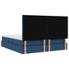 vidaXL Letto con luci a strisce a LED Blu 180 x 200 cm Tessuto