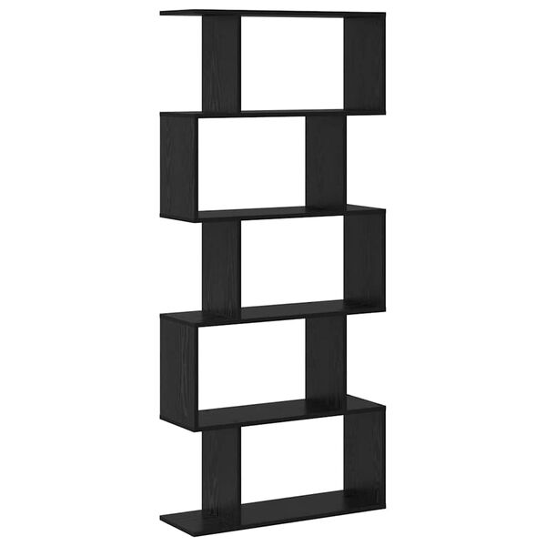 vidaXL Armadio per Libri Rovere Nero 70 x 24 x 161 cm