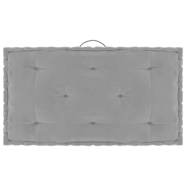 vidaXL Cuscini per Pallet e Pavimento 7 pz Grigi n Cotone