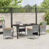 vidaXL Set da Pranzo per Giardino con cuscino 5 pcs Grigio polyrattan