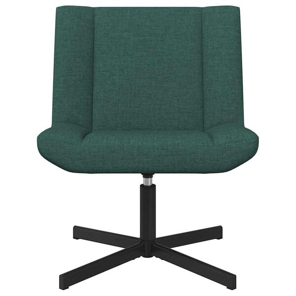 vidaXL Sedia girevole Verde Scuro 63 x 75 x 76 cm Tessuto