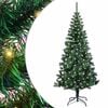 vidaXL Albero di Natale artificiale con luci integrate Verde 120 cm