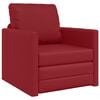 vidaXL Divano letto 60cm Rosso Vino Pelle Artificiale